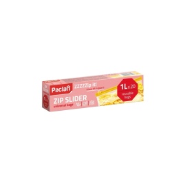Pungi alimentare cu fermoar, Paclan, 1L/20 buc, cutie