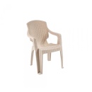 Scaun gradina din plastic model Ratan crem, 60 x 58 x 87cm