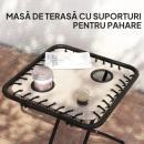 Set de 2 sezlonguri de grădină și măsuță cu suport pahare - Img 4