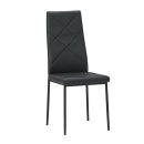 Set de 4 scaune Living cu spatar inalt, piele PU si otel, 41x50x97cm - Img 2