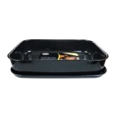 Set Tava emailata cu capac pentru cuptor, 40 x 30x 10 cm - Img 2