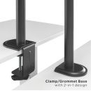 Suport de birou pentru monitor, Nexio, 17-32 inch(43cm-81cm), brat dubla articulatie, reglabil, capacitate sustinere 9KG - Img 3