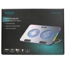 Suport Stand cooler notebook 17″ Gaming, placa metal, 2x125mm LED - Img 3