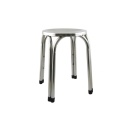 Taburet rotund de bucatarie, cadru din inox