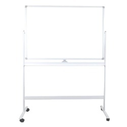 Whiteboard magnetic B4U rotativ cu 2 fete, rama aluminiu si suport mobil 90 x120 cm - Img 2