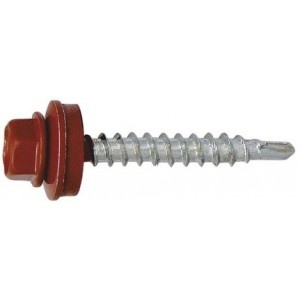 RAL 3011 – surub autoforant cu varf redus, rosu - 4.8, 55