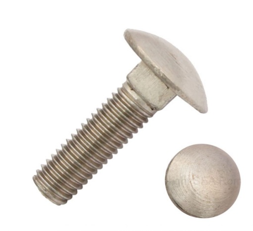 DIN 603 – Surub metric, cap torbant – INOX A2 - 8, 80
