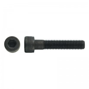 DIN 912 – 12.9 – surub pas fin, cap cilindric inbus, partial filetat, negru - 10x1.25, 80