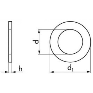 DIN 125A – saiba plata, zincata - Img 2