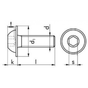 ISO 7380 – A2 – surub cu cap plat - Img 2