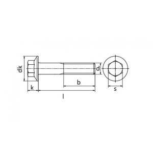DIN 6921 – 10.9 – surub cu flansa, pas fin, partial filetat - Img 3