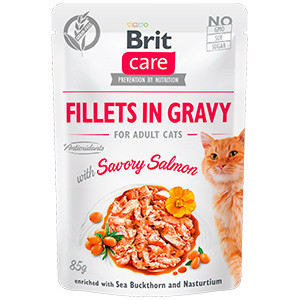 Brit Care Cat Fillets in Gravy With Savory Salmon 85 g
