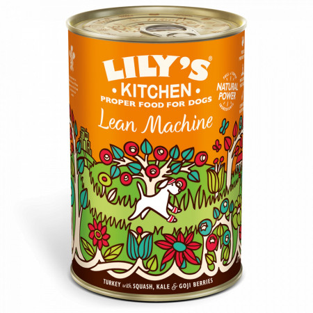 Lilys Kitchen for Dogs Lean Machine with Turkey, Squash and Kale 400 g