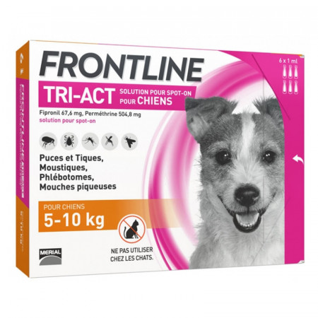 Frontline Tri-Act S caini 5-10kg pipeta antiparazitara caini