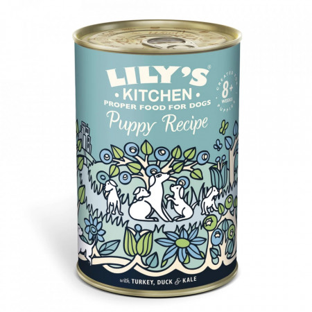 Lilys Kitchen for Dogs Puppy Recipe with Turkey, Duck and Kale 400 g