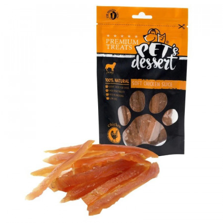 Recompense PET'S DESSERT SOFT CHICKEN SLICE 80g