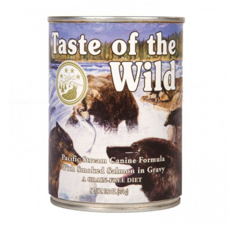 Hrana umeda Taste Of The Wild Pacific Stream, cu peste, 390g, pentru caini