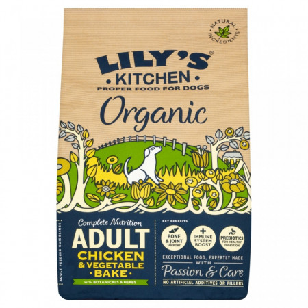 Hrana uscata pentru caini Lily's Kitchen Organic Adult Chicken 1kg