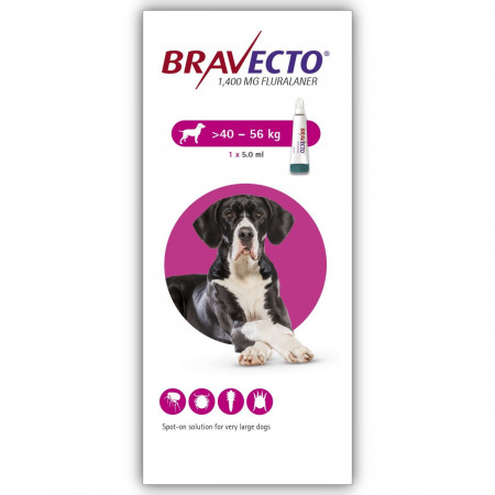 Pipeta deparazitare externa caini Bravecto Spot On 40-56 kg