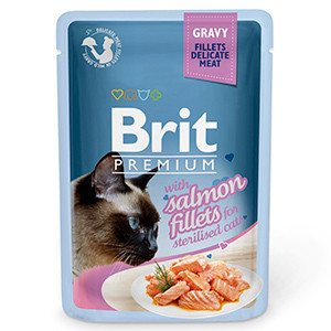 Brit Cat Delicate Salmon in Gravy For Sterilised 85 g