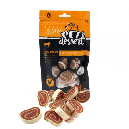 Recompense PET'S DESSERT CHICKEN & COD ROLL