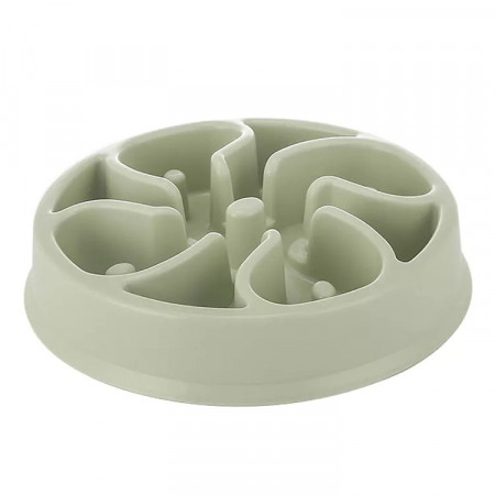 Bol slow feed hranire lenta model coral verde