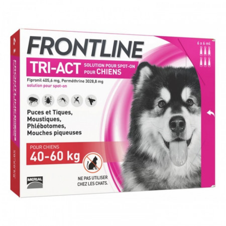 Frontline Tri-Act XL 40-60kg pipeta antiparazitara pentru caini