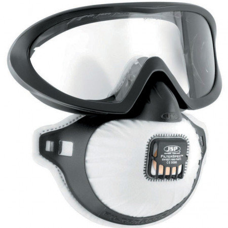 Masca FFP3 JSP FilterSpec Pro P3, cu ochelari extinsi