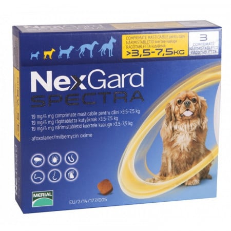 Nexgard Spectra S comprimat caini 3.5-7.5kg
