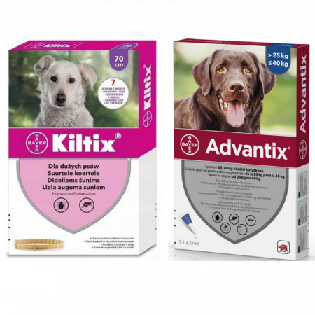 Pachet Kiltix L + Advantix 25-40kg