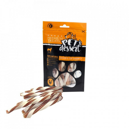 Recompense PET'S DESSERT CHICKEN & COD SANDWICH 80g