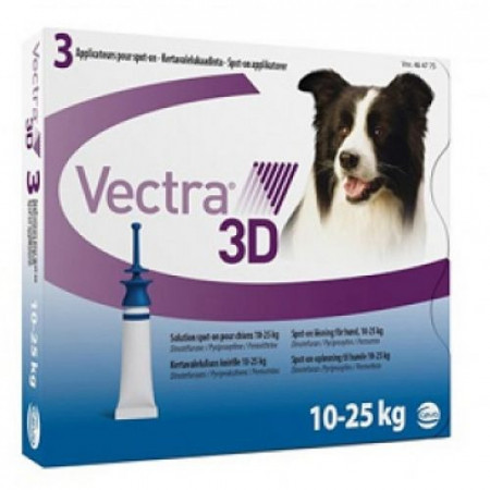 Vectra 3D dog 10-25kg pipeta antiparazitara caini