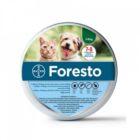 Foresto zgarda S pentru caini sub 8kg si pisici (38cm) Bayer / Elanco
