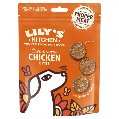 Recompense pentru caini Lily's Kitchen Chomp-away Chicken Bites 70g