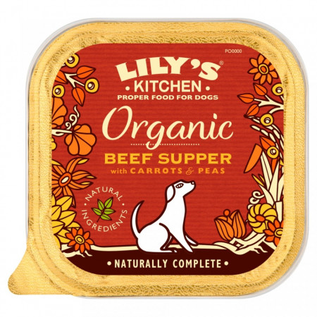 Hrana umeda pentru caini Lily's Kitchen Organic Beef Supper 150g