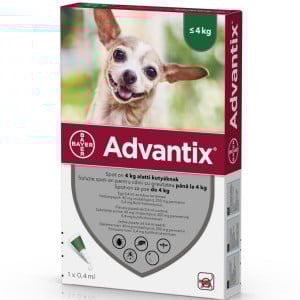 1x Advantix <4kg pipeta antiparazitara caini - Img 1