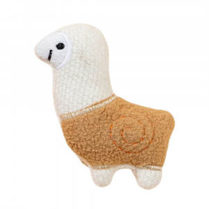 Jucarie PP catnip pentru pisici - Llama maro 12cm