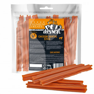 Recompense caini dentare PET'S DESSERT CHICKEN DENTAL STICK 500 GR