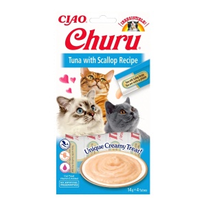 Recompense pentru pisici Churu Cat Tuna with Scallop 14g x 4 tubes
