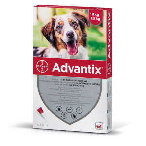 4x Advantix 10-25kg pipete antiparazitare caini - Img 1