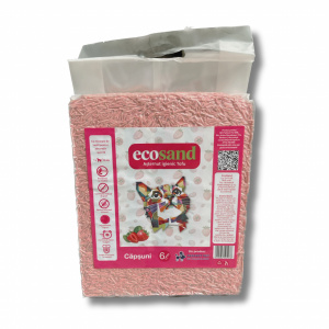 Nisip tofu pisici Ecosand capsuni 6L - Img 4