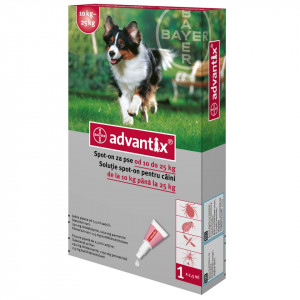 4x Advantix 10-25kg pipete antiparazitare caini - Img 2