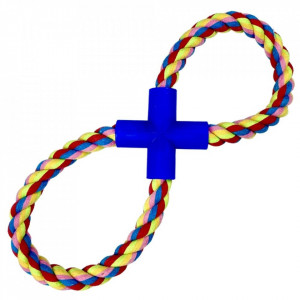 Jucarie pentru caini - 8 din sfoara impletita 27cm
