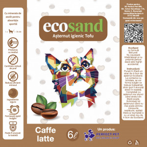 Nisip tofu pisici Ecosand caffe latte 6L - Img 2