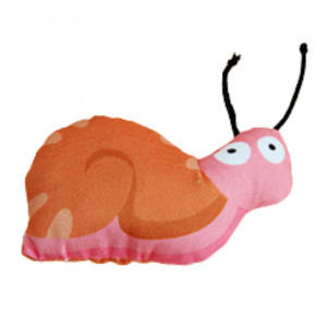 Jucarie PP catnip pentru pisici - Melc roz 13cm