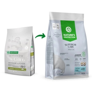 Natures Protection Superior Care White Dogs Grain Free White Fish Junior Small&Mini Breeds 1.5 Kg