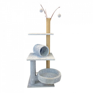 Sisal 3 nivele cos si tub gri deschis