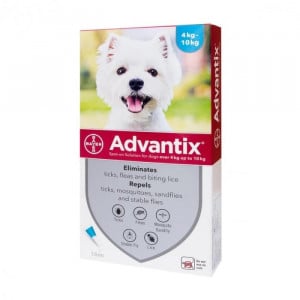 1x Advantix 4-10kg pipeta antiparazitara caini - Img 1