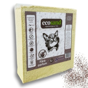 Nisip tofu pisici Ecosand MICRO fara parfum - litiere automate 6L