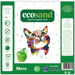 Nisip tofu pisici Ecosand mere 6L